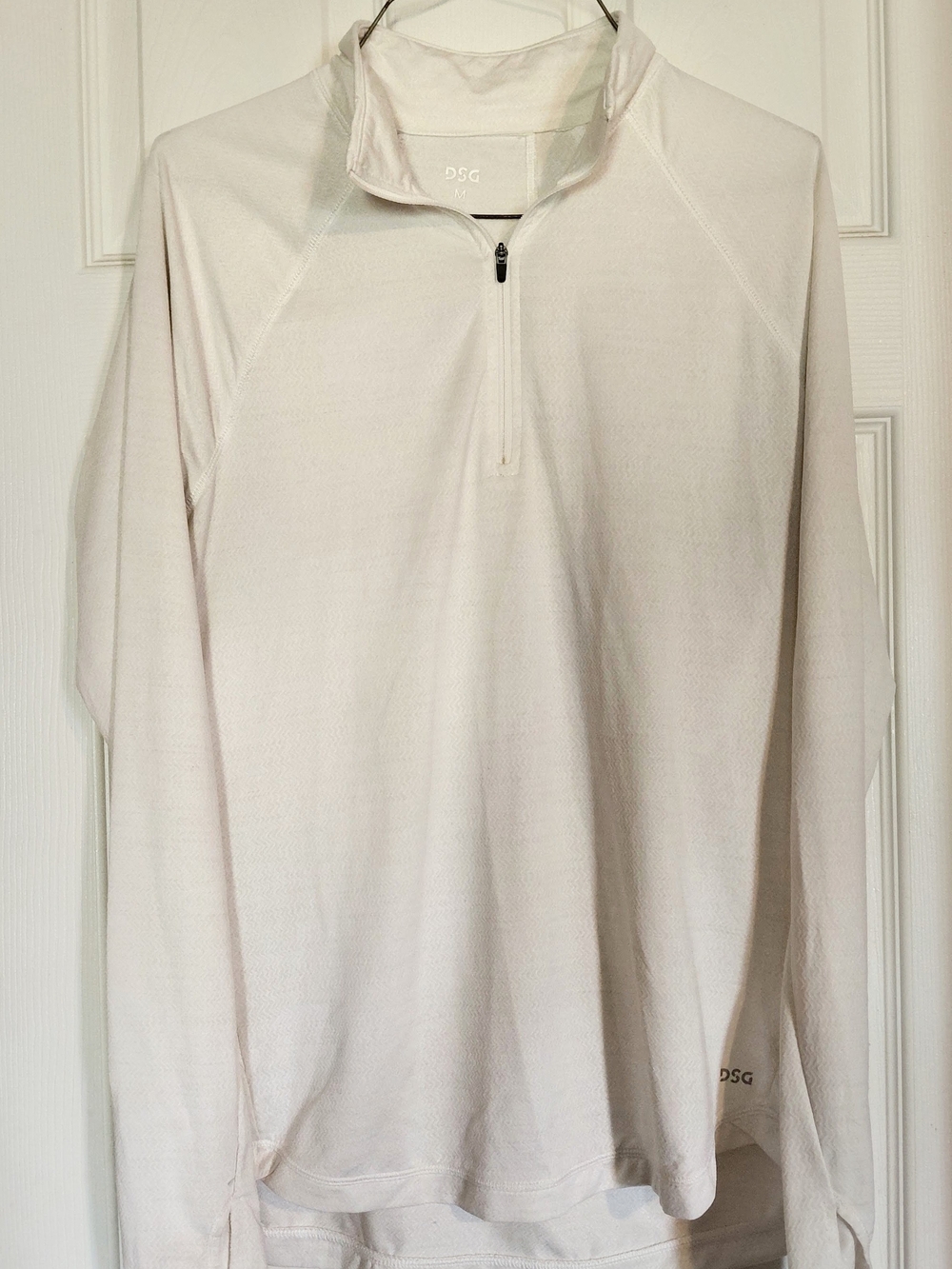 DSG Womens Light Cream Quarter-Zip Sweater
